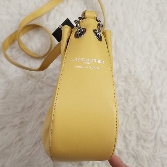 💕LANCASTER PARIS💕 Yellow Leather Shoulder Bag - Picture 5 of 11